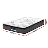 Giselle Bedding Rocco Bonnell Spring Mattress 24cm Thick Single.